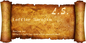 Leffler Sarolta névjegykártya